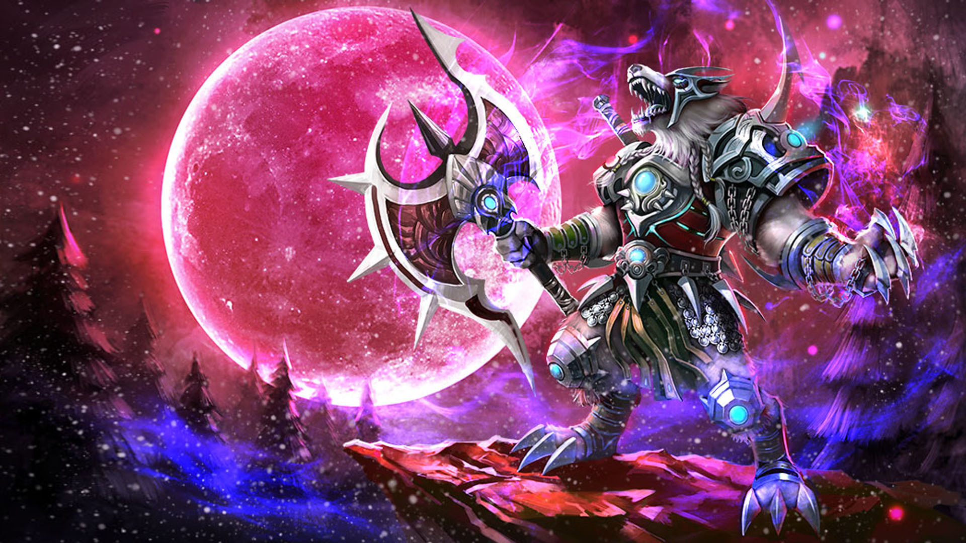 League Of Legends Godless Wolf Only Appears Once Every - Blood Moon Wallpaper Wolf , HD Wallpaper & Backgrounds