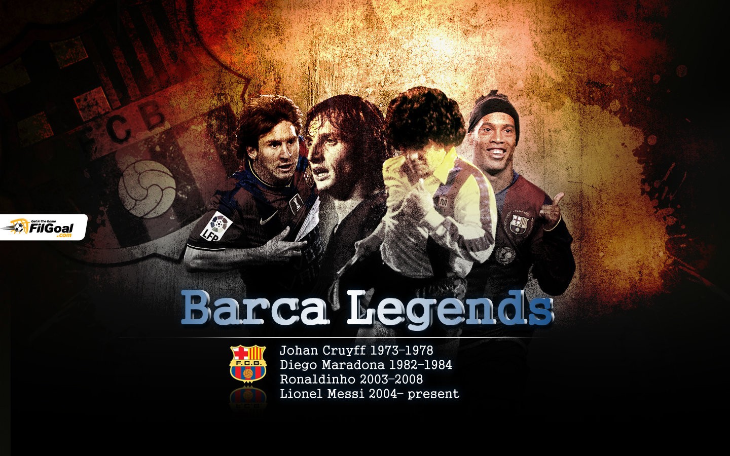 Caricaturas Barca Legends Ronaldinho Lionel Messi Fc - Fc Barcelona , HD Wallpaper & Backgrounds