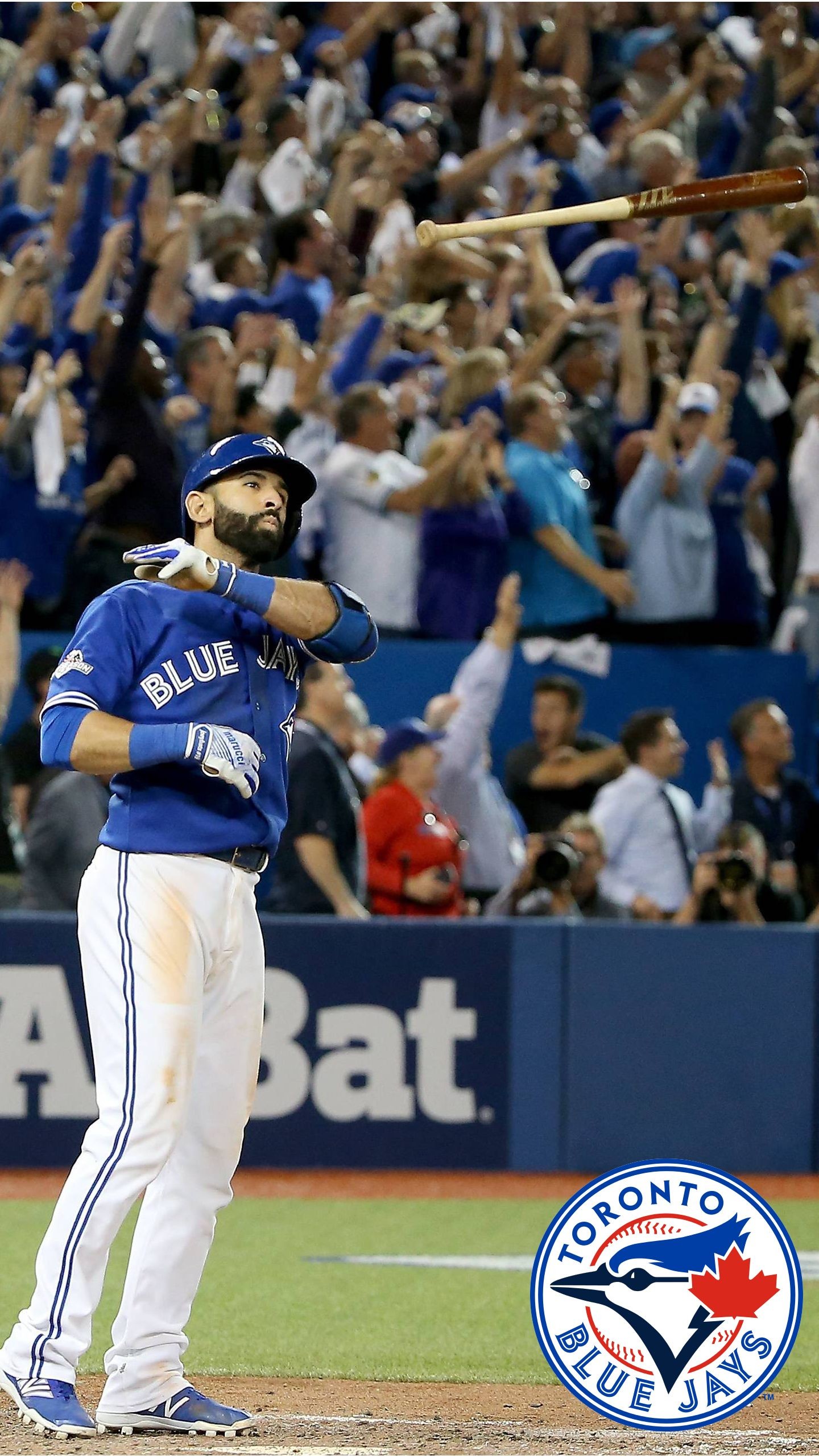 Blue Jays Iphone 6 Wallpaper On Wallpaperget - Jose Bautista Bat Flip , HD Wallpaper & Backgrounds