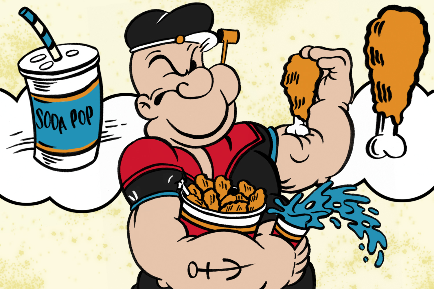 Popeye Hd Wallpapers, Desktop Wallpaper - Popeye The Sailor Man Eating Chicken , HD Wallpaper & Backgrounds