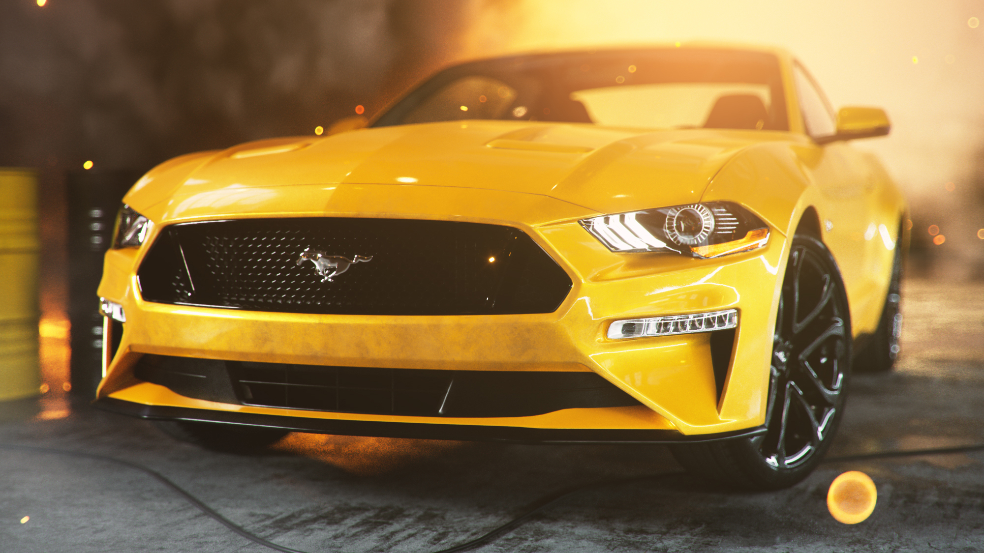 Ford Mustang Yellow Wallpaper Hd , HD Wallpaper & Backgrounds