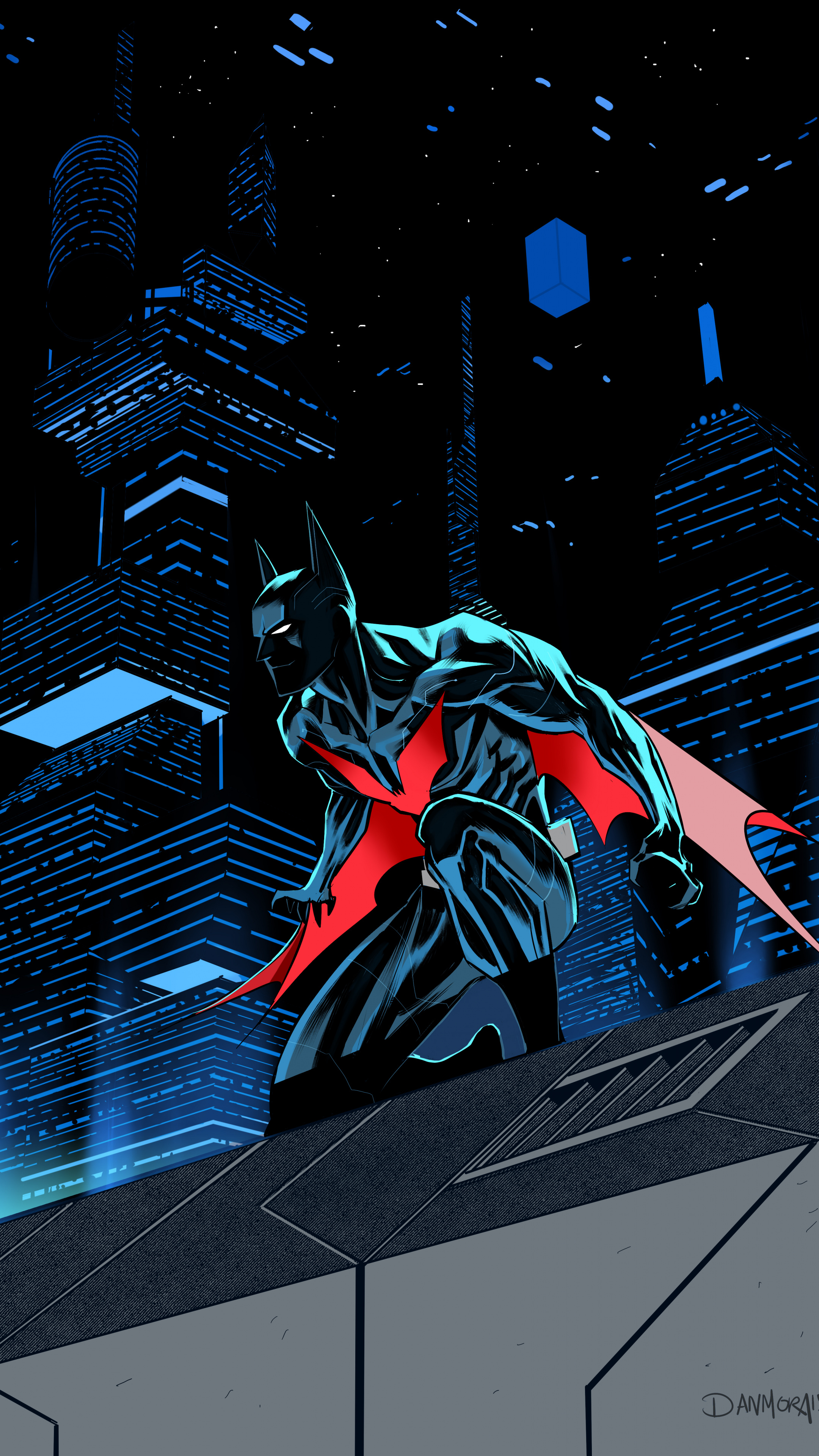 Batman Beyond Comic Art , HD Wallpaper & Backgrounds