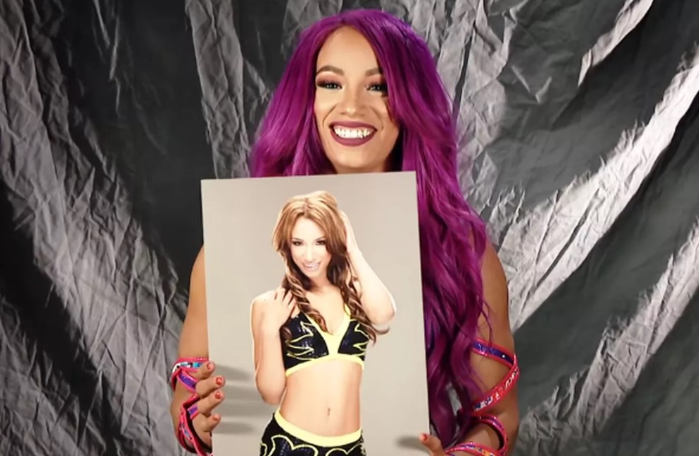 Sasha Banks Reacts To See Her First Image Of Wwe - Girl , HD Wallpaper & Backgrounds