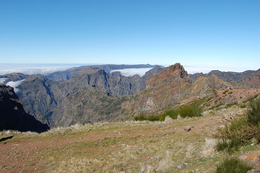 Madera, Mountains, Clouds, Pico Ruivo, Landscape, Top, - Pico Do Arieiro , HD Wallpaper & Backgrounds