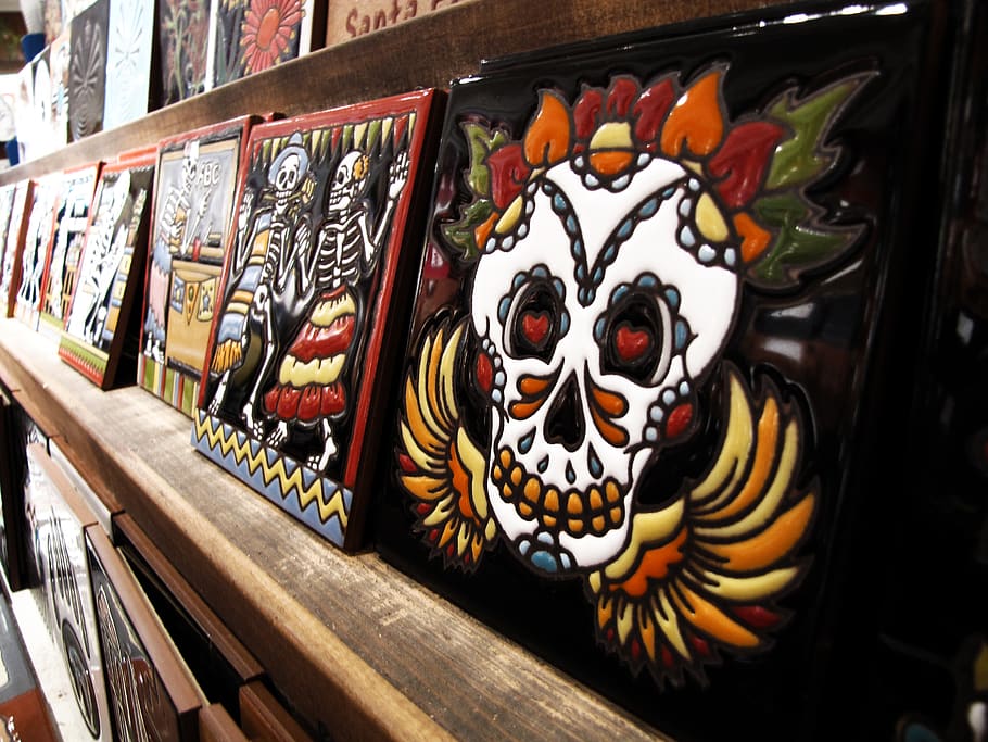 Santa Fe, United States, Dias De Los Muertos, Souvenir, - Skull , HD Wallpaper & Backgrounds