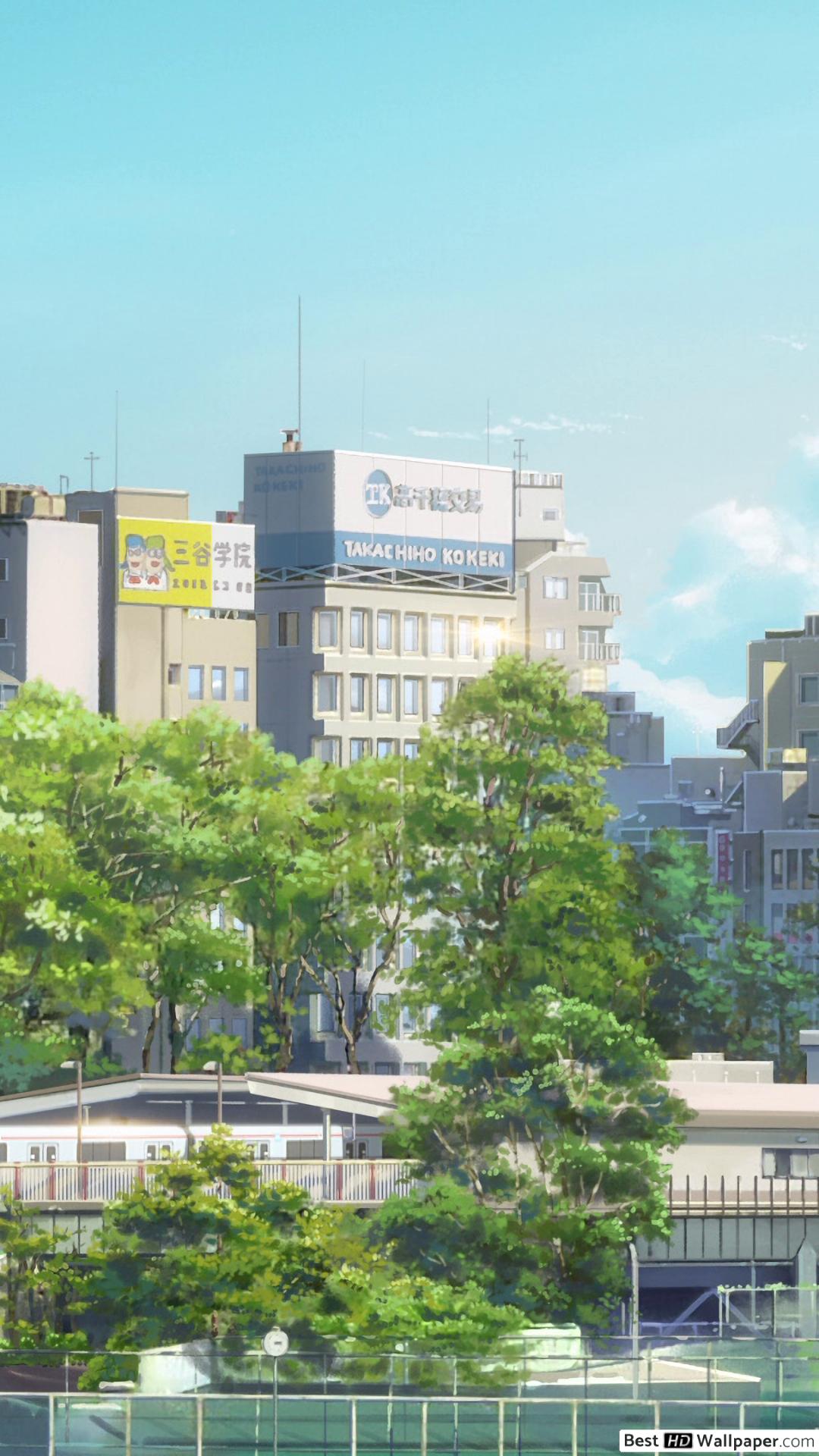 Anime Train Scene City , HD Wallpaper & Backgrounds