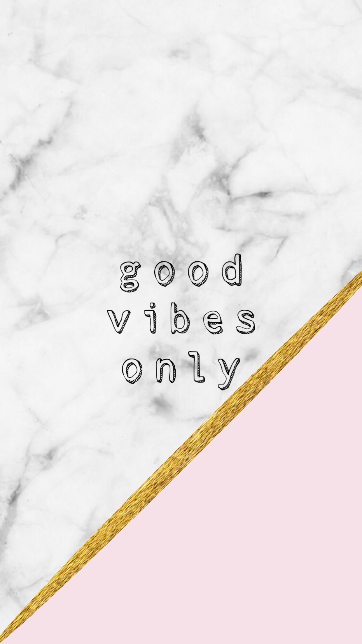 Good Vibes Only Marble Wallpaper - Marble With Pink Corner , HD Wallpaper & Backgrounds