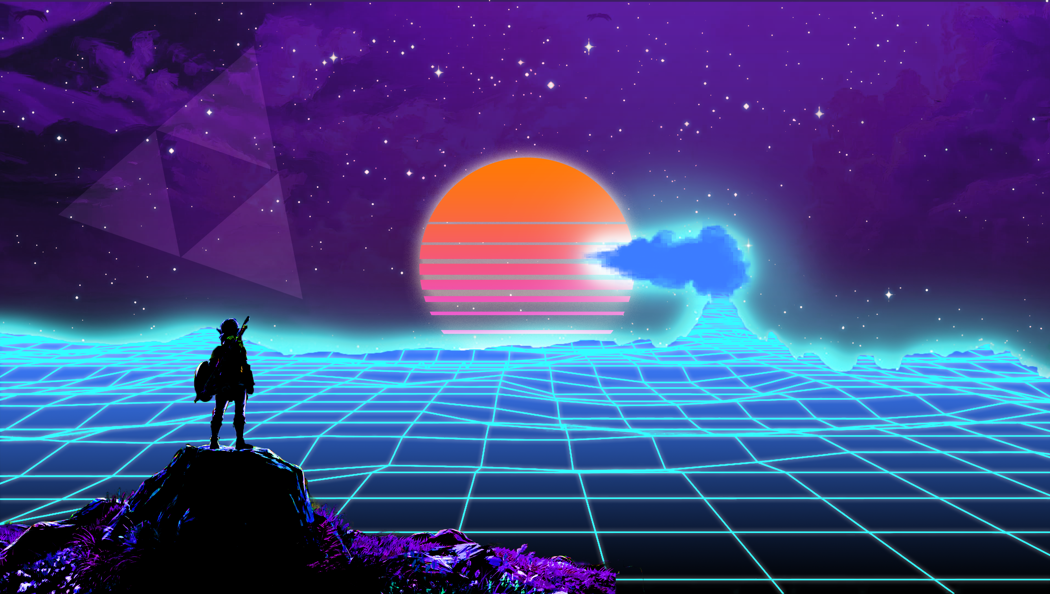 Zelda Background Png - Legend Of Zelda Vaporwave , HD Wallpaper & Backgrounds