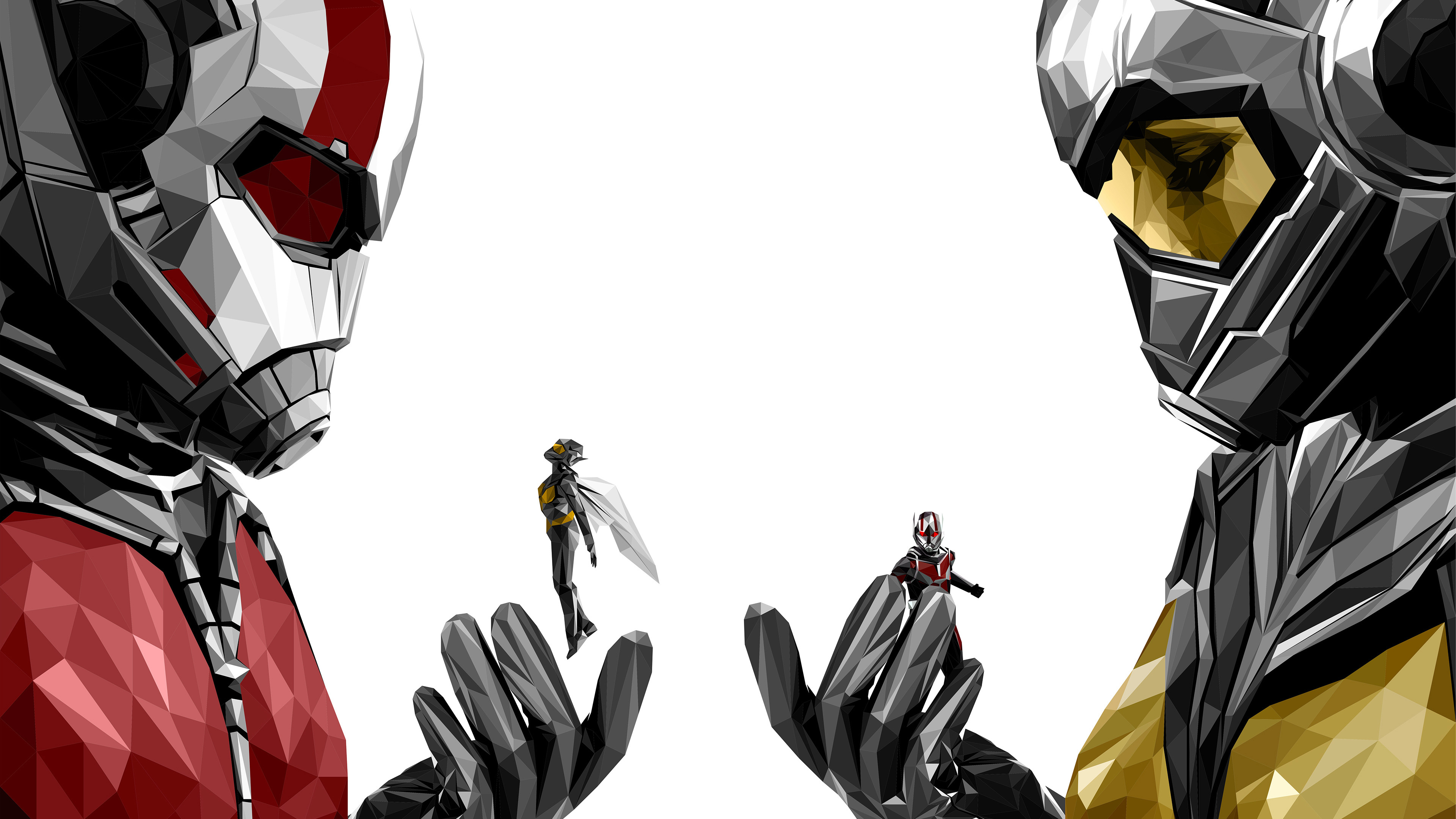 Ant Man And The Wasp Movie Poster 4k - Ant Man And The Wasp Drawing , HD Wallpaper & Backgrounds
