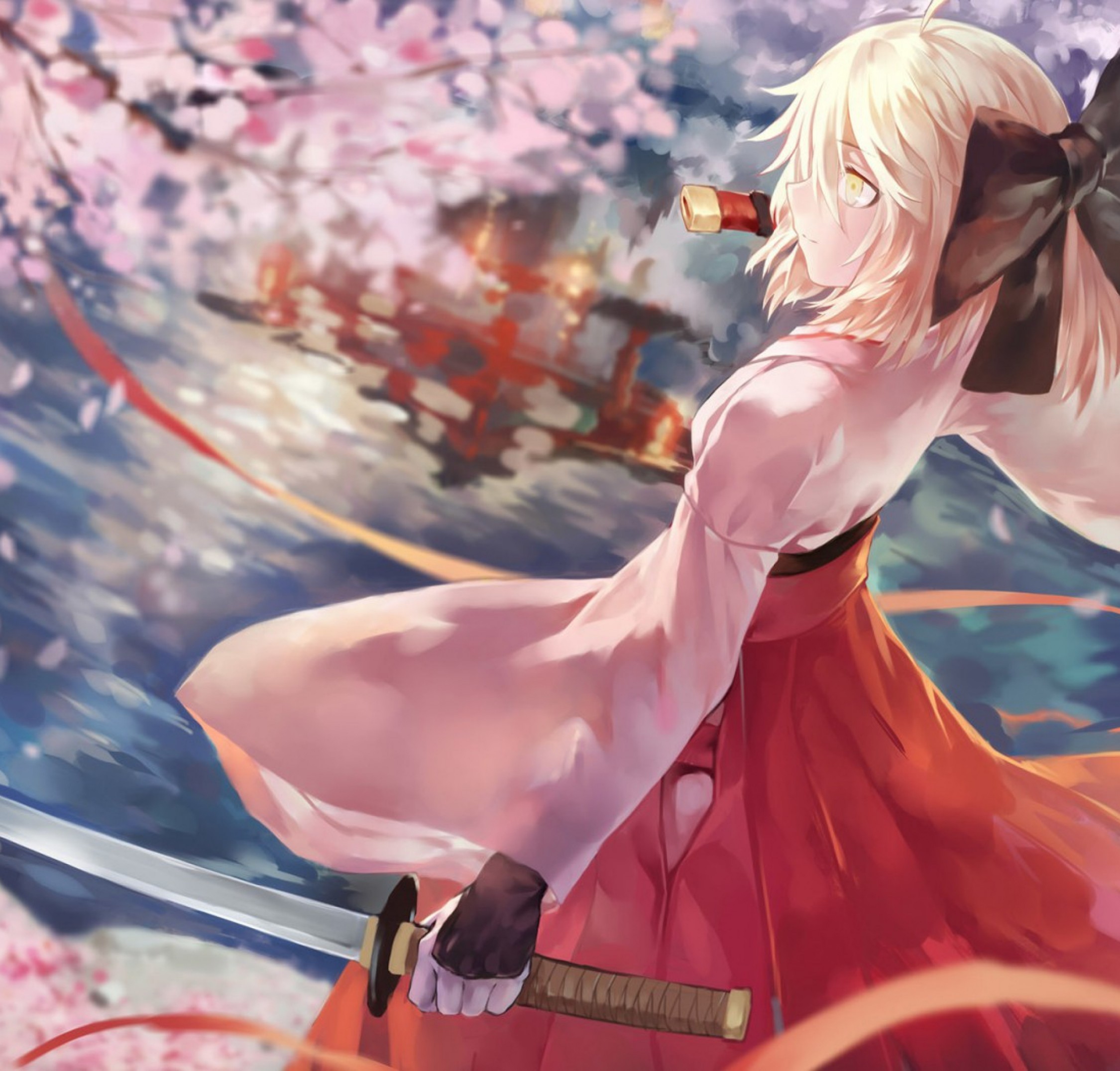 Sakura Saber, Katana, Cherry Blossom, Fate Grand Order , HD Wallpaper & Backgrounds