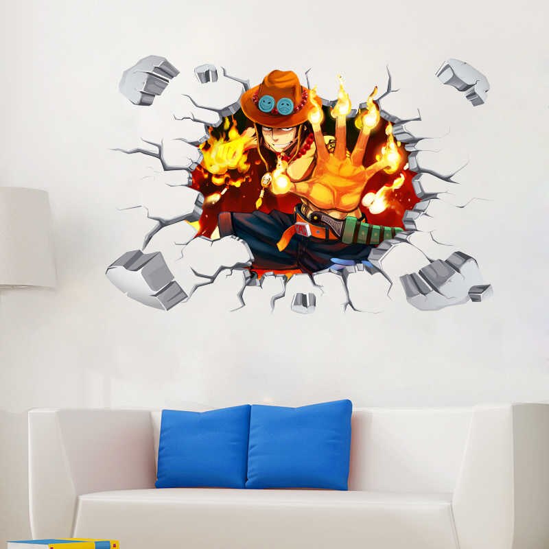 Big Size 90*60cm One Piece Anime Sticker 3d Visual - Bumble Bee Wall Stickers , HD Wallpaper & Backgrounds