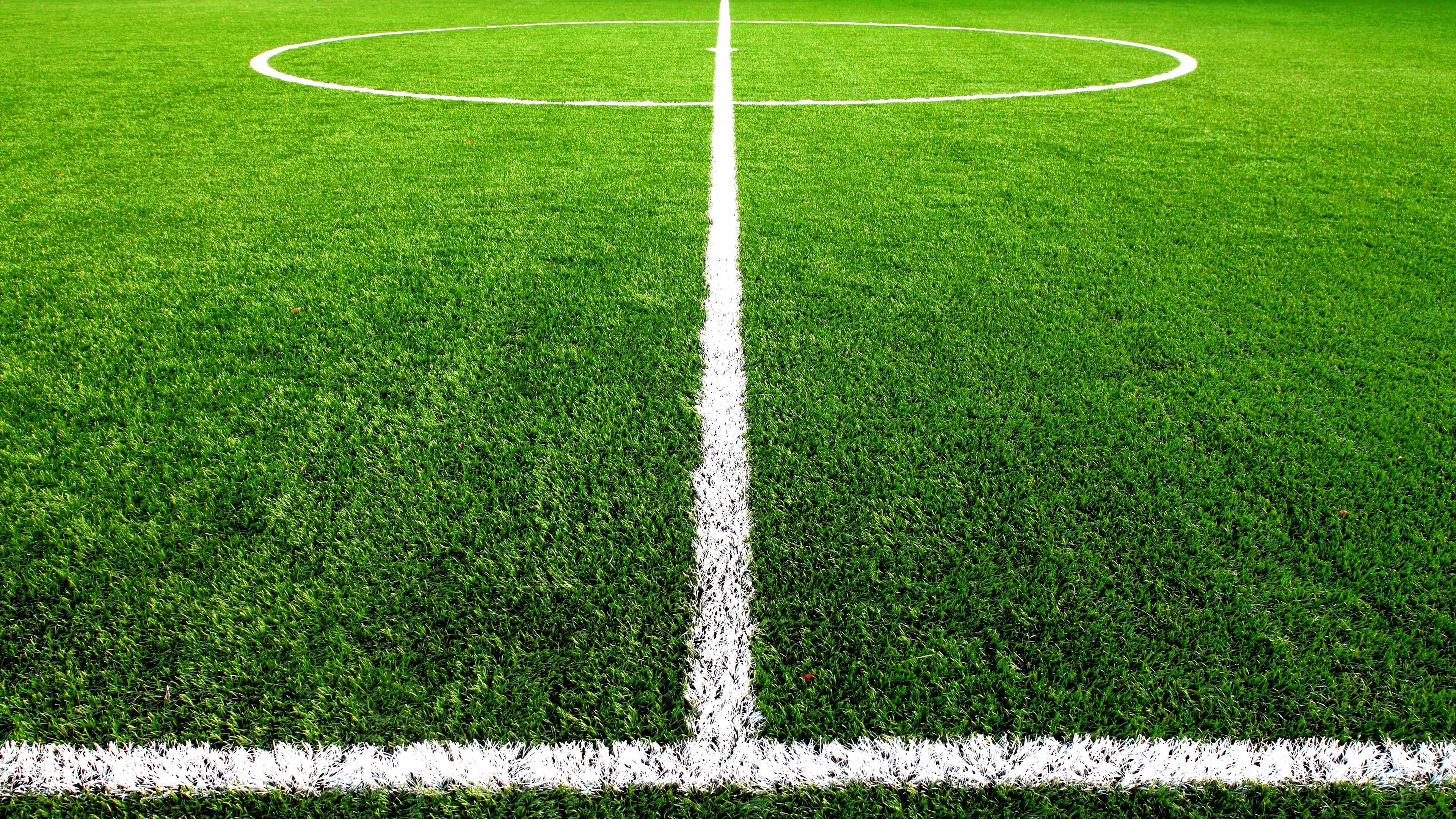 3840x2160, Artificial Grass With White Lines For Football - Football Grass Hd , HD Wallpaper & Backgrounds