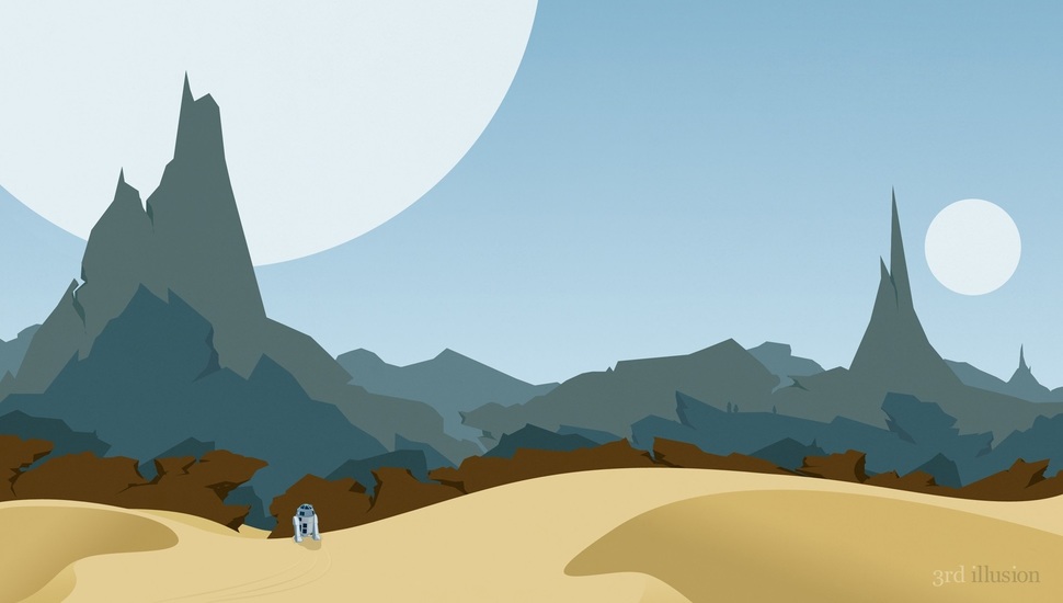 Planet, R2d2, Robot, Star Wars, Desert, Mountains Desktop - Desktop Wallpaper September 2019 , HD Wallpaper & Backgrounds