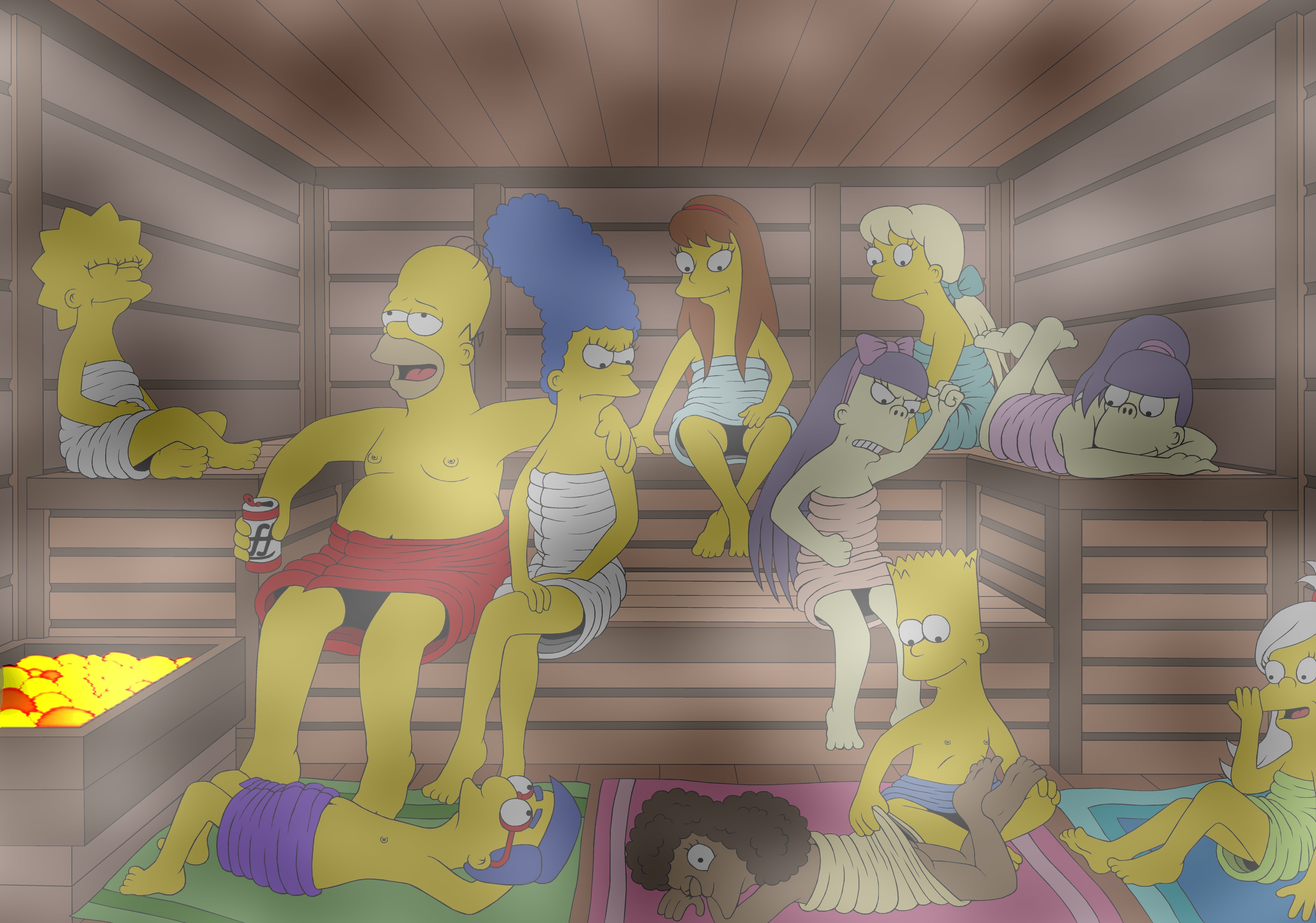 Lisa Simpson In The Sauna , HD Wallpaper & Backgrounds