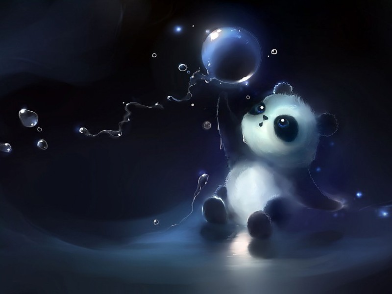 Cute Panda With Bubble Hd Wallpaper - Imagens Para Tela De Inicio Do Celular , HD Wallpaper & Backgrounds