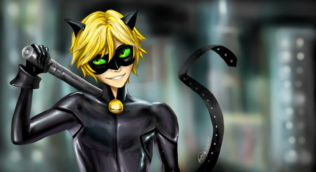 Ladybug And Chat Noir Wallpaper - Chat Noir Wallpaper Ladybug , HD Wallpaper & Backgrounds