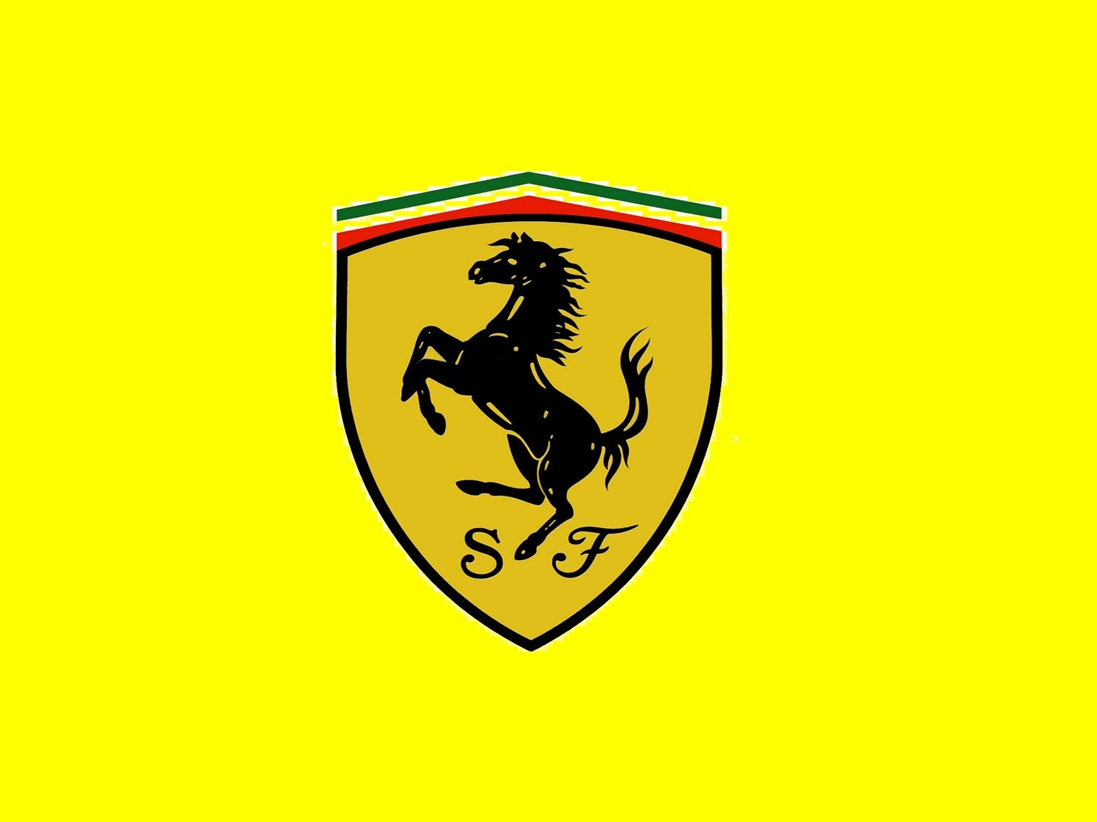 Ferrari Logo Wallpaper 36210 Px ~ Hdwallsource - Ferrari Logo Yellow Background , HD Wallpaper & Backgrounds