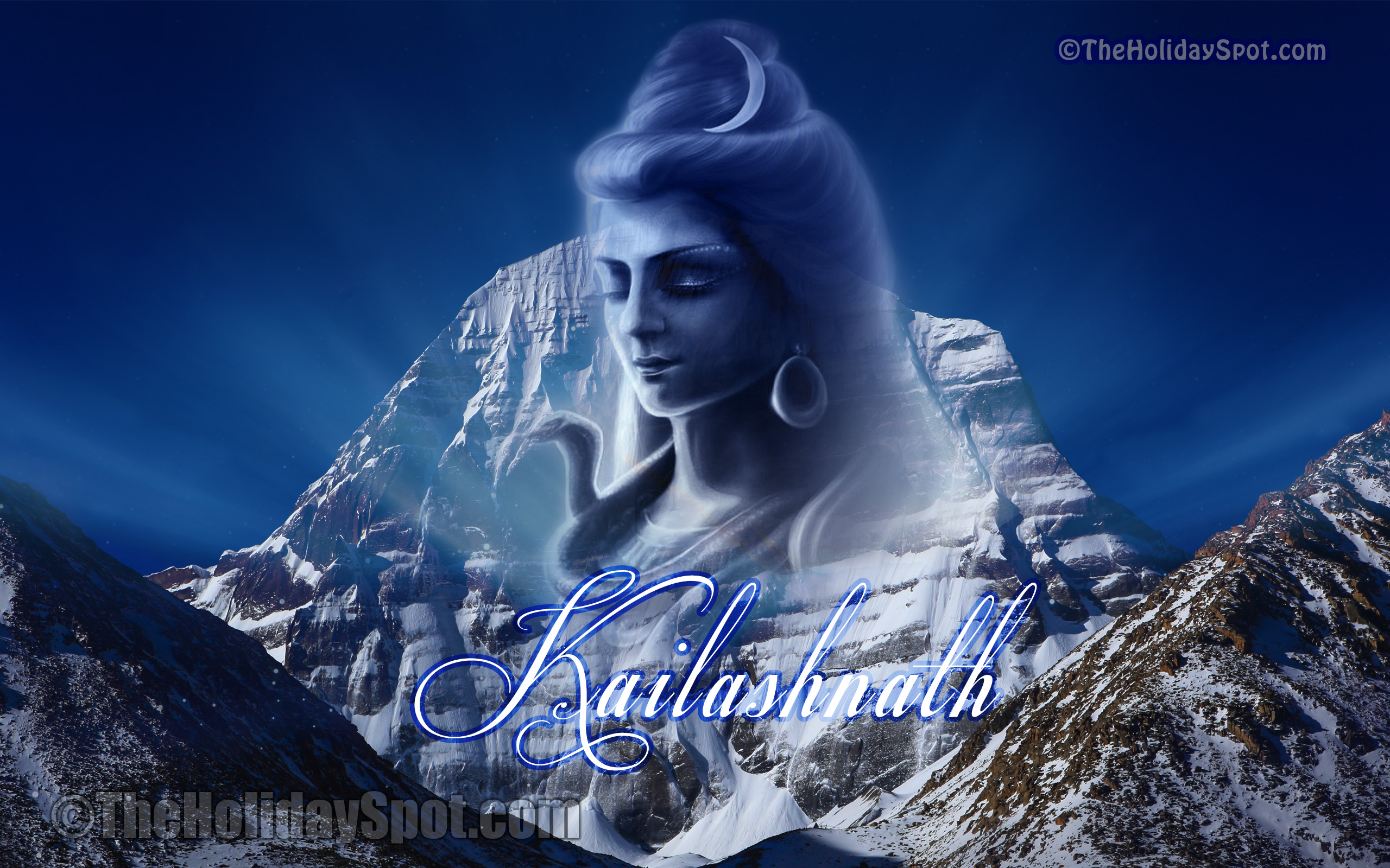Wallpaper Showing Lord Shiva And Mount Kailash - Mount Kailash , HD Wallpaper & Backgrounds