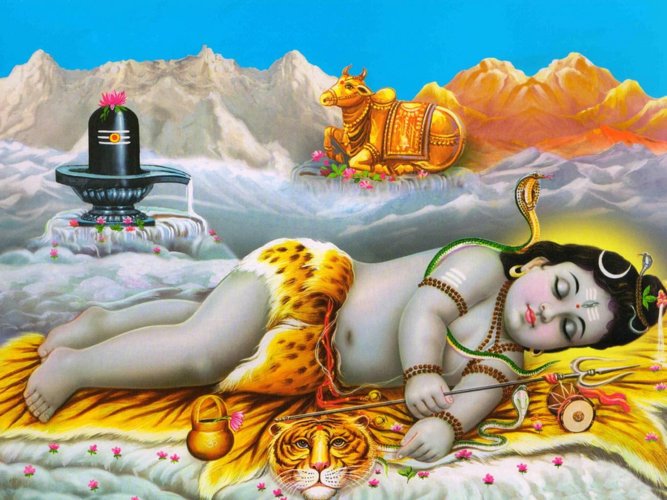 Download Mahashivratri Wallpaper Of Lord Shiva Wallpaper - Baby Lord Shiva Sleeping , HD Wallpaper & Backgrounds