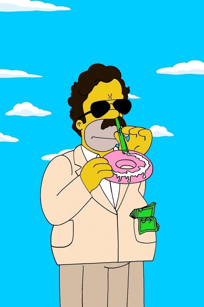 Pablo Escobar, Bart Simpson, - Pablo Escobar Simpsons , HD Wallpaper & Backgrounds