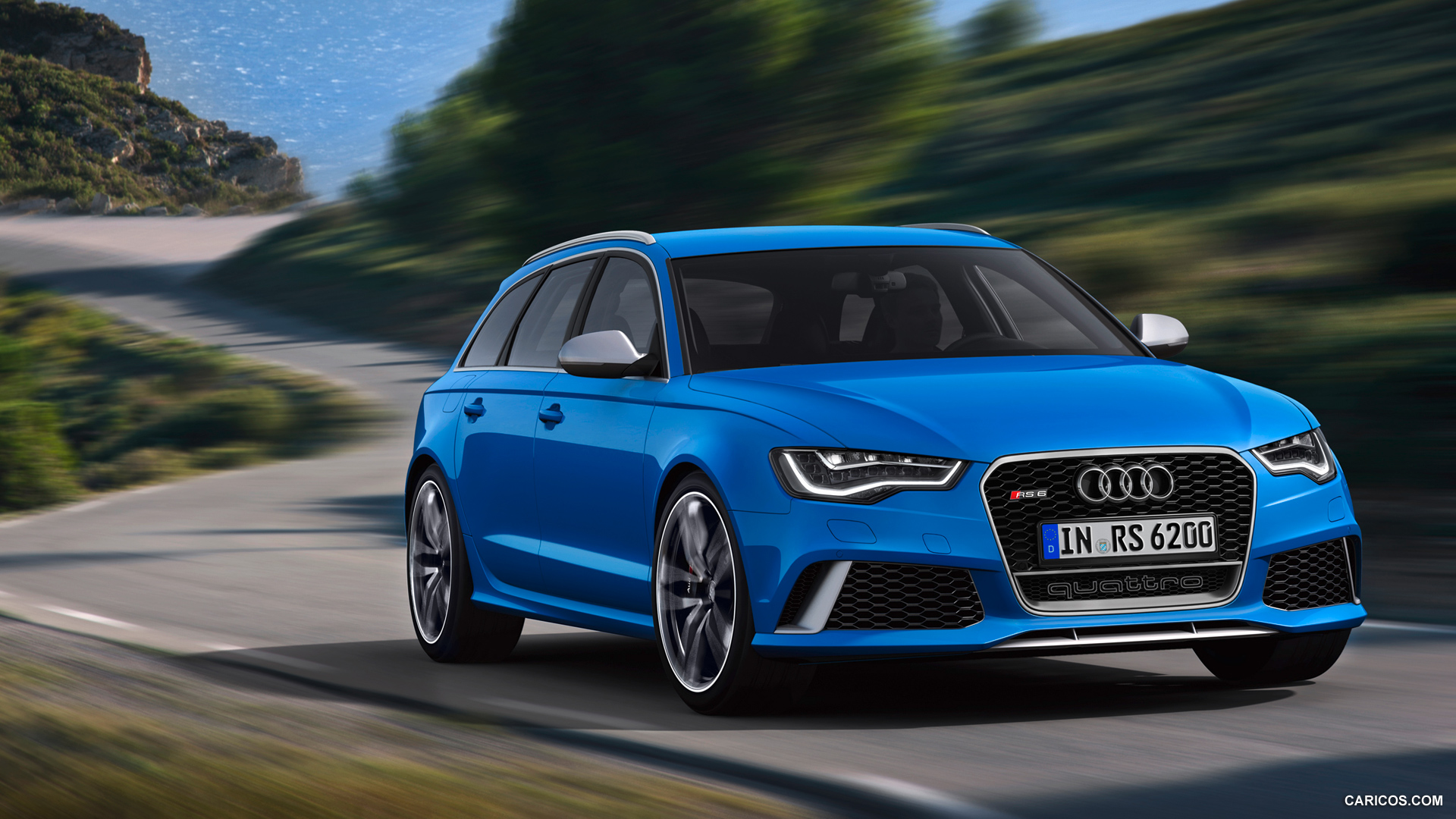 Audi Rs6 Blue Wallpaper - Audi Rs Modra , HD Wallpaper & Backgrounds