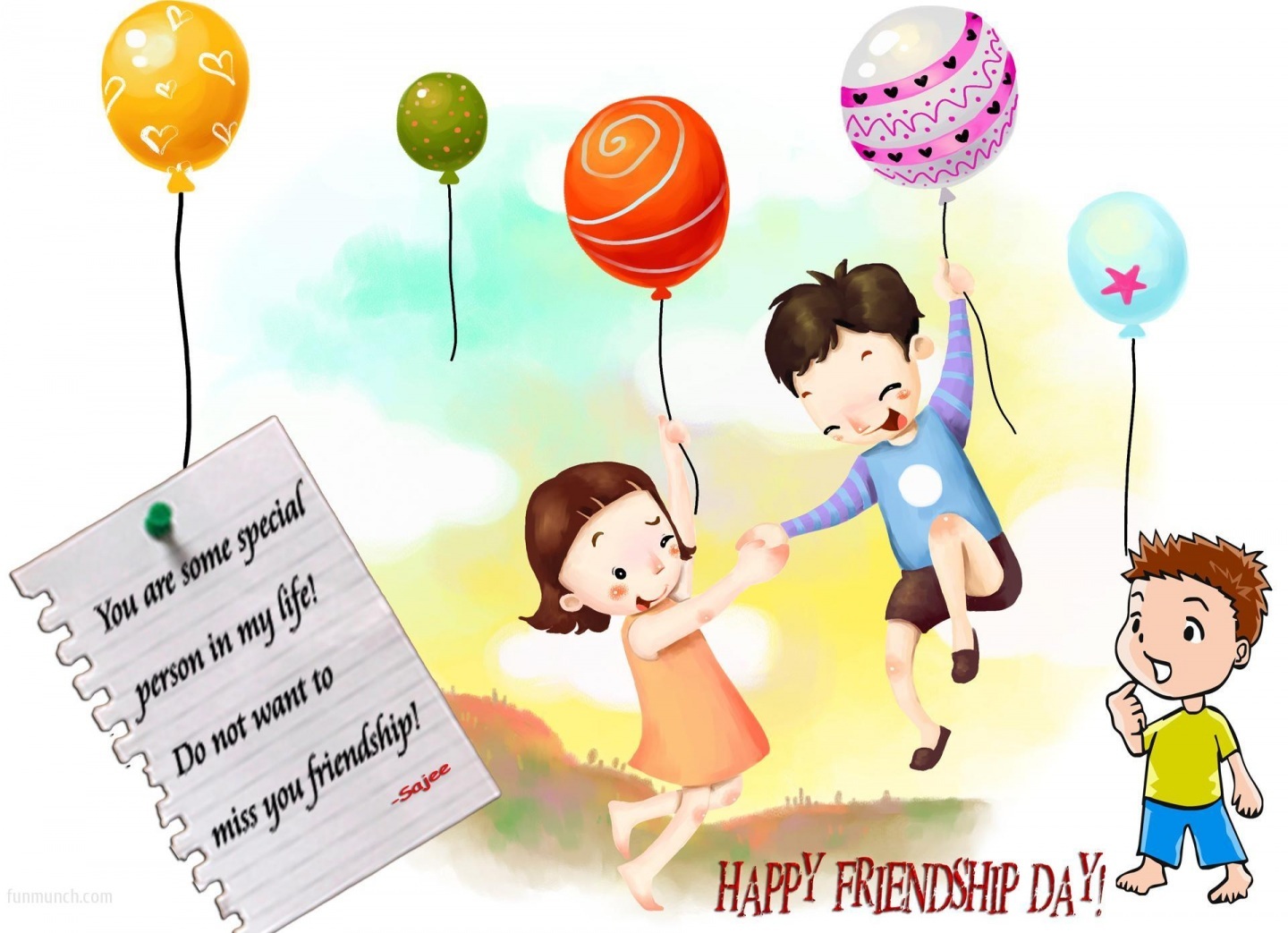 Happy Friendship Day Cartoon Wallpaper - Friendship Day Quotes Anime , HD Wallpaper & Backgrounds