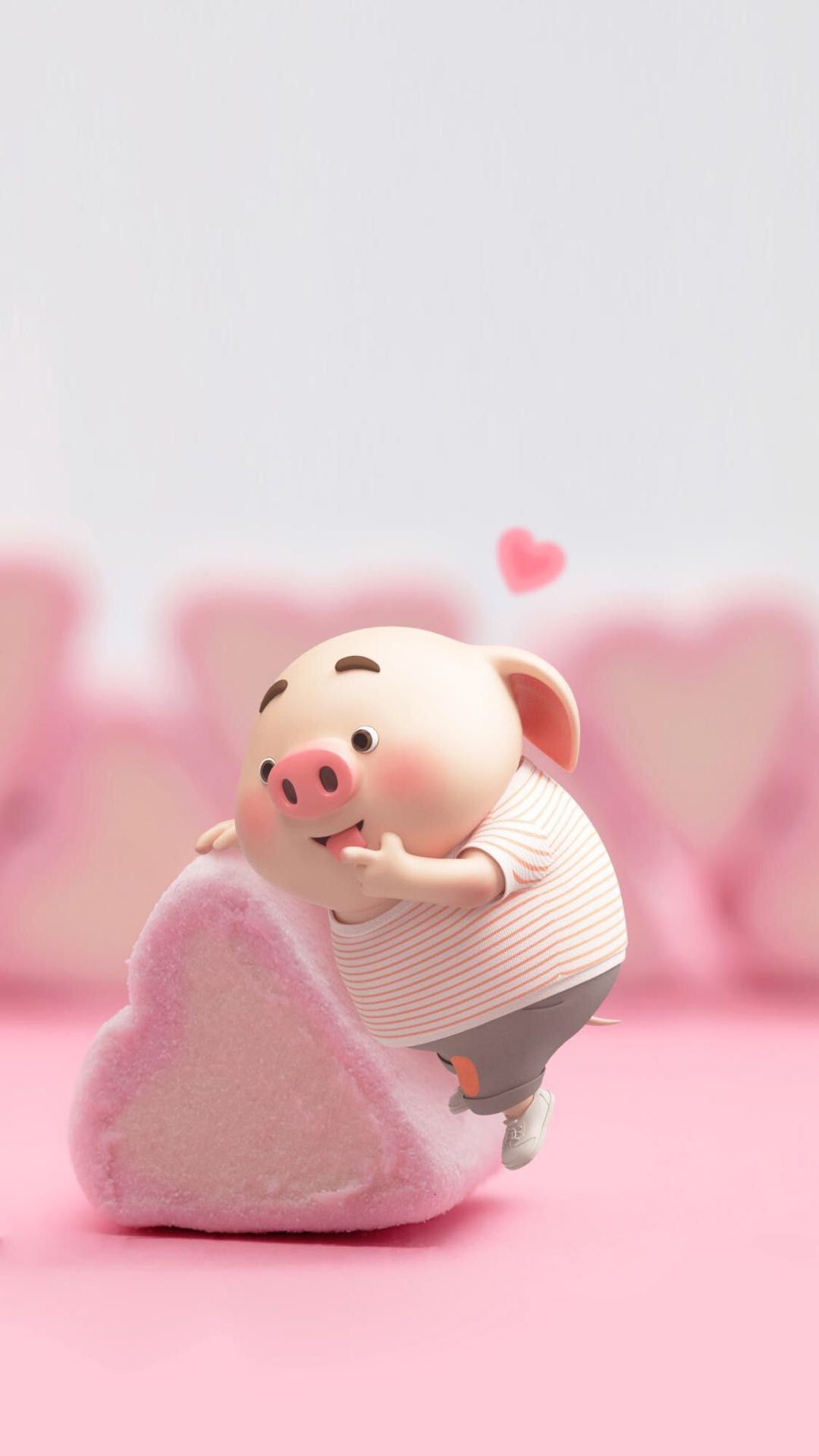 Cute Pig Catoon 3d - Cute Pig Cartoon 3d , HD Wallpaper & Backgrounds