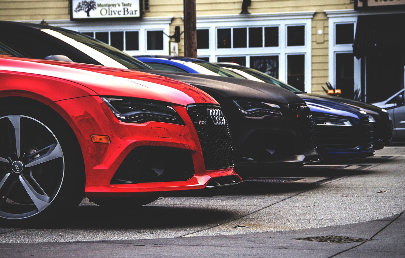 Photo Wallpaper Audi, Rs7, Audi Collection - Red Audi Rs7 , HD Wallpaper & Backgrounds