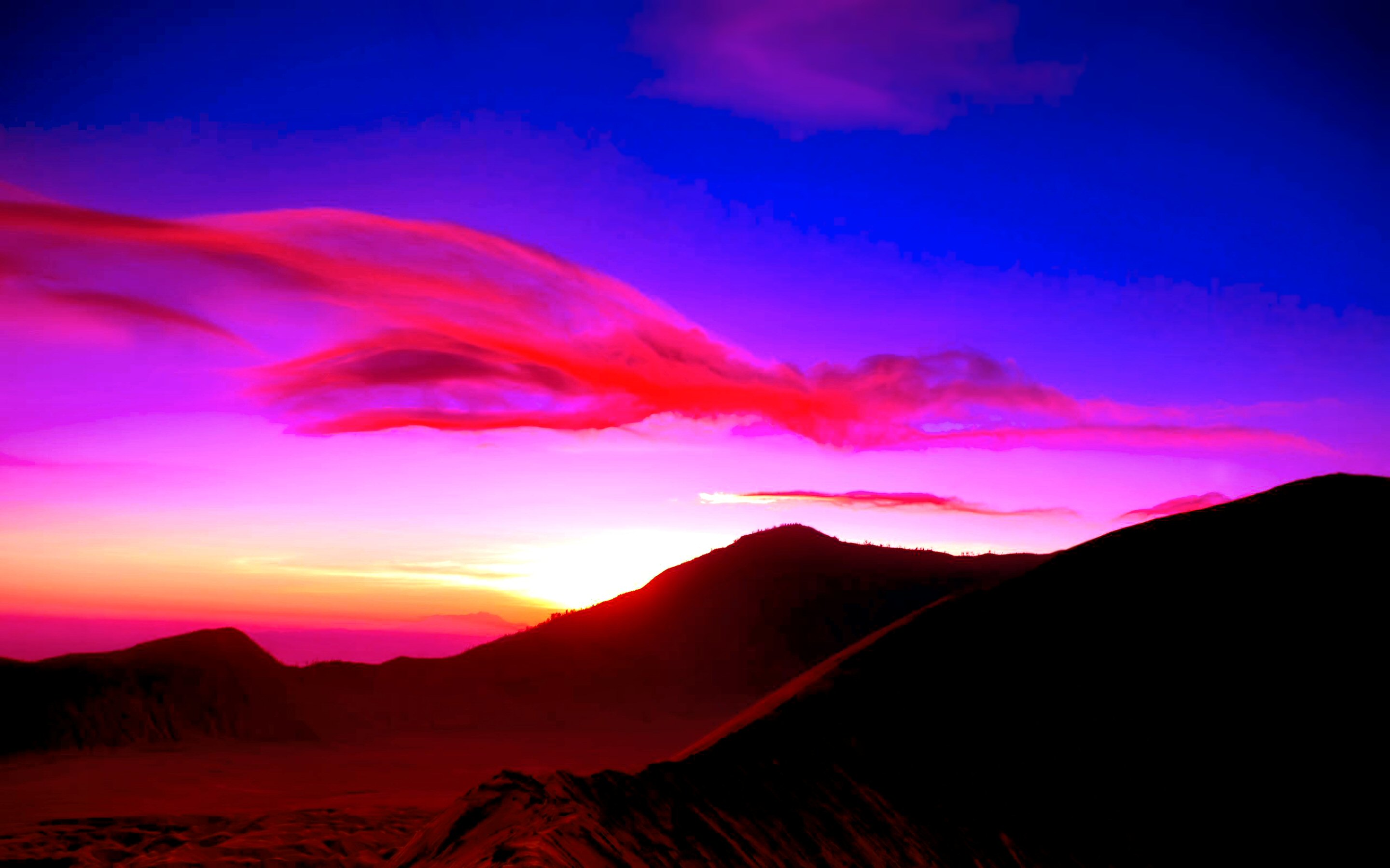 Hd Wallpaper - Sunset Background Blue And Pink , HD Wallpaper & Backgrounds