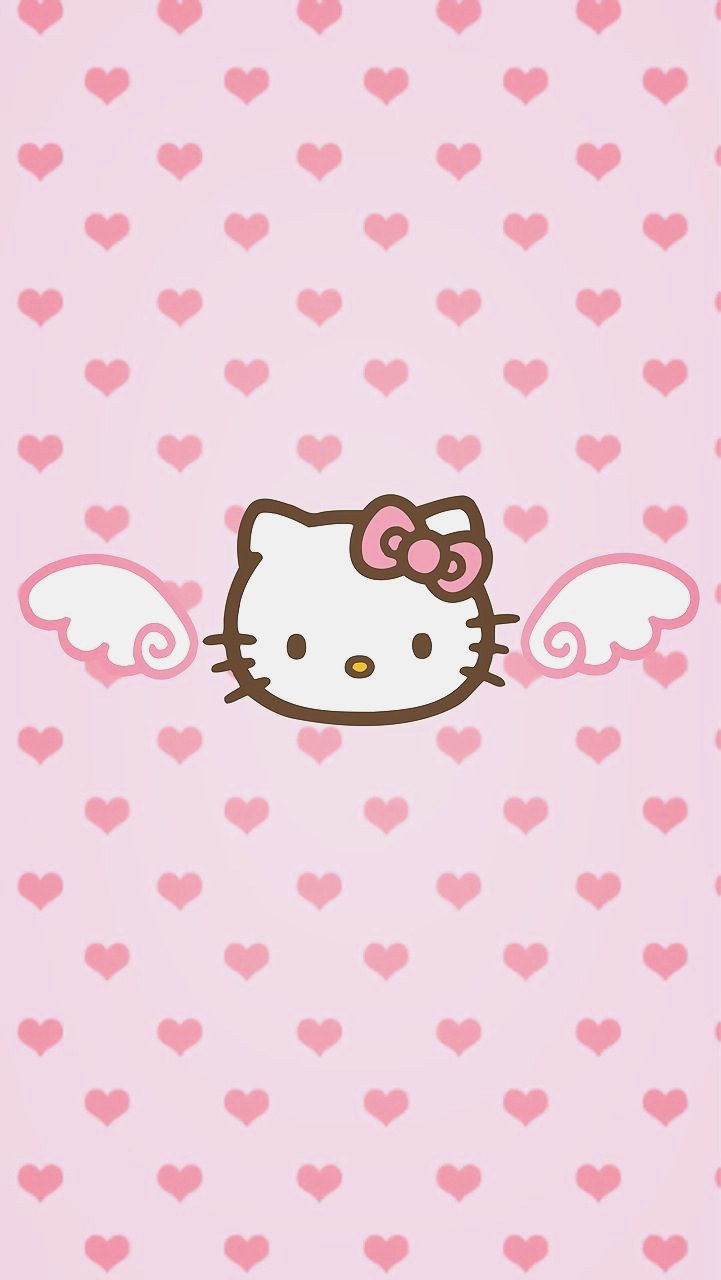 10 Hello Kitty Pink Ribbon Wallpaper - Iphone Hello Kitty Hd , HD Wallpaper & Backgrounds