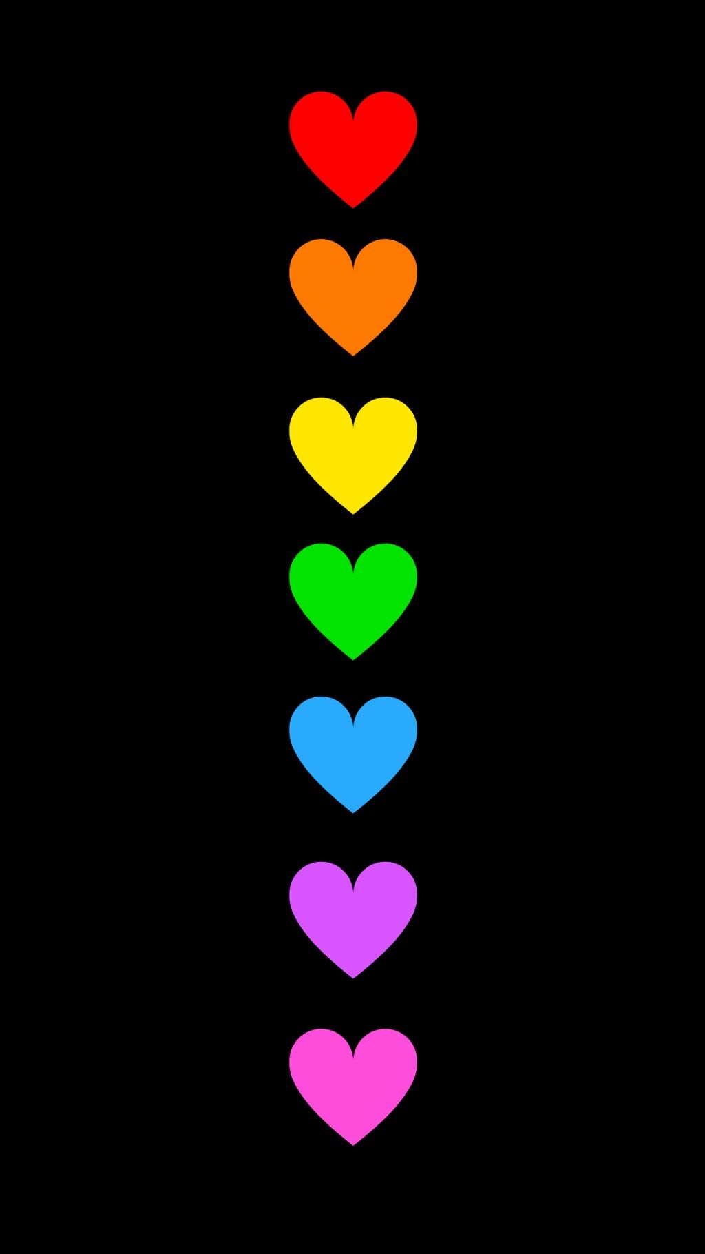 Bright Colors On Black Background Heart Wallpaper, - Heart , HD Wallpaper & Backgrounds