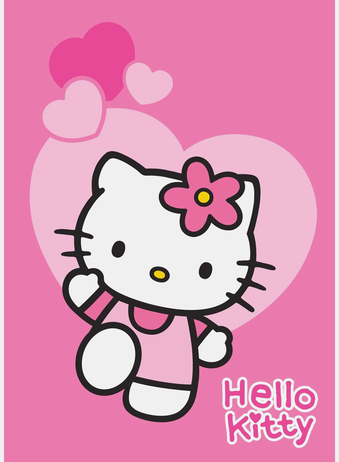 Hello Kitty Tapis Love Rose - Hello Kitty Pink Love , HD Wallpaper & Backgrounds