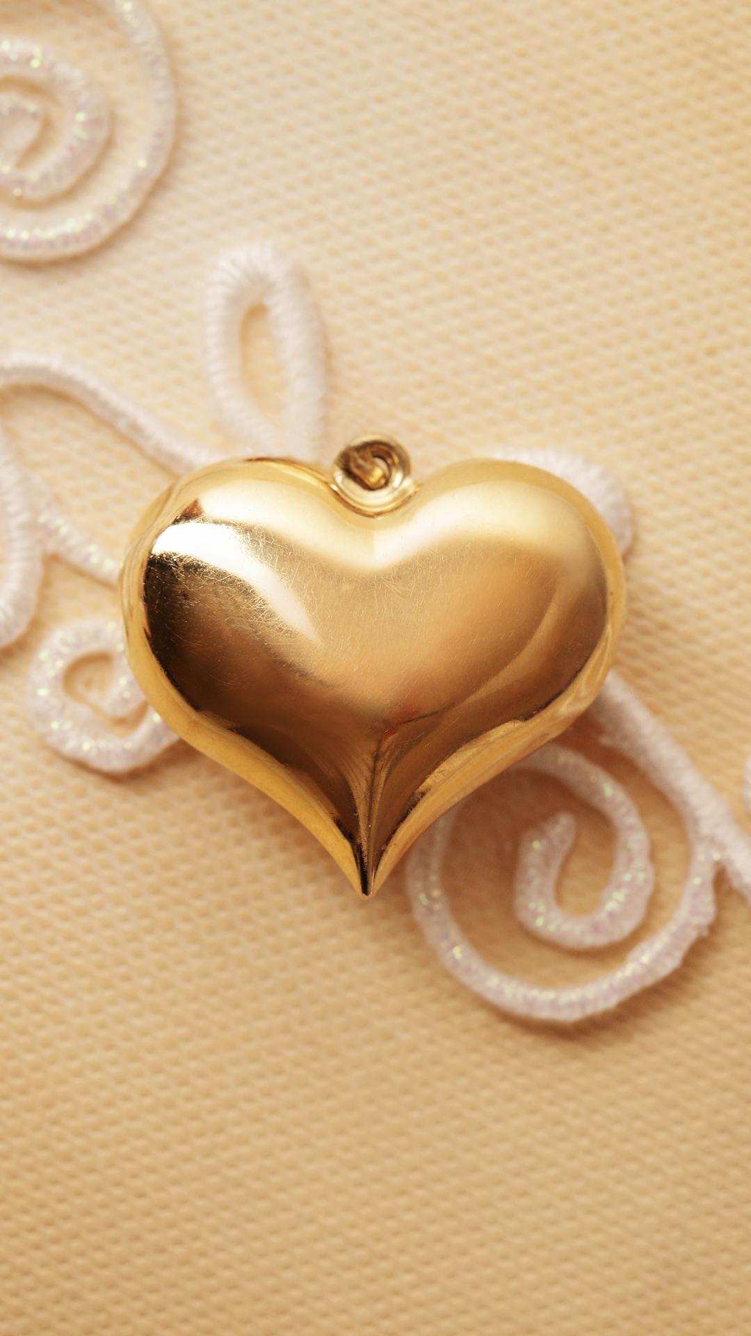 Gold Heart Wallpaper - Iphone Cute Rose Gold , HD Wallpaper & Backgrounds