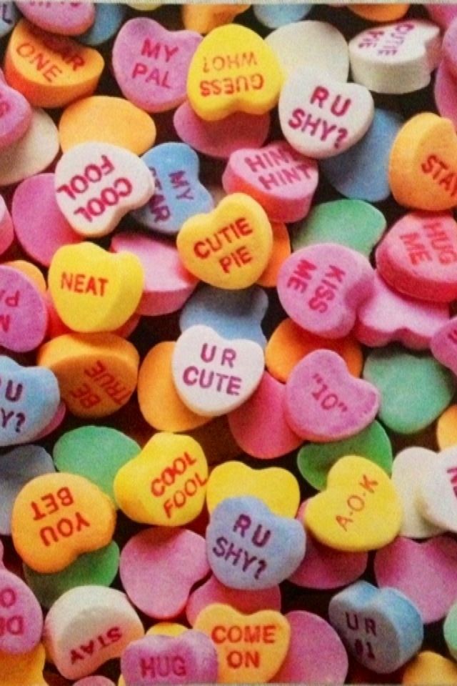Valentines Wallpaper - Candy Hearts , HD Wallpaper & Backgrounds