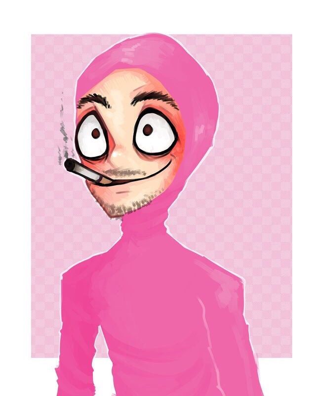 Pink Guy - Pink Guy Drawing , HD Wallpaper & Backgrounds