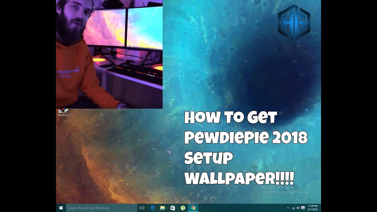 How To Get Pewdiepie 2018 Setup Wallpaper - Pewdiepie's 2018 , HD Wallpaper & Backgrounds