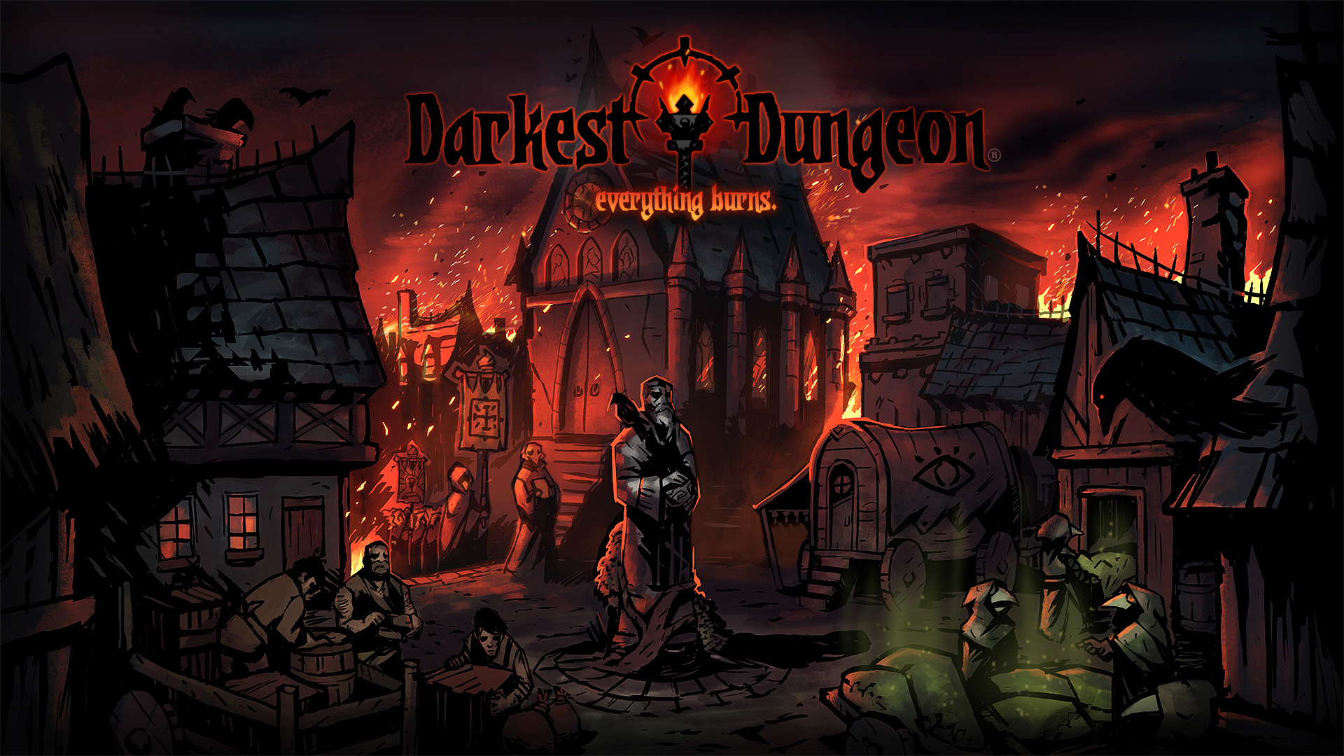 Town's Market Wallpaper From Darkest Dungeon - Darkest Dungeon Enemy Mods , HD Wallpaper & Backgrounds