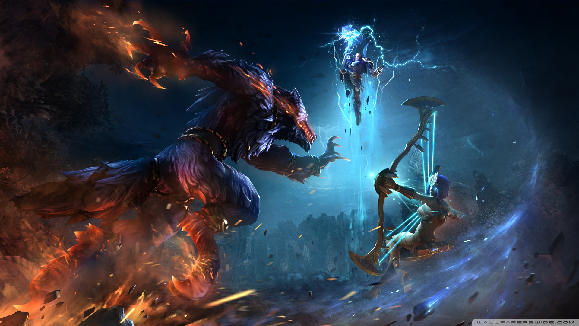 Smite Wallpaper - Viewsonic Xg2703 Gs Led , HD Wallpaper & Backgrounds