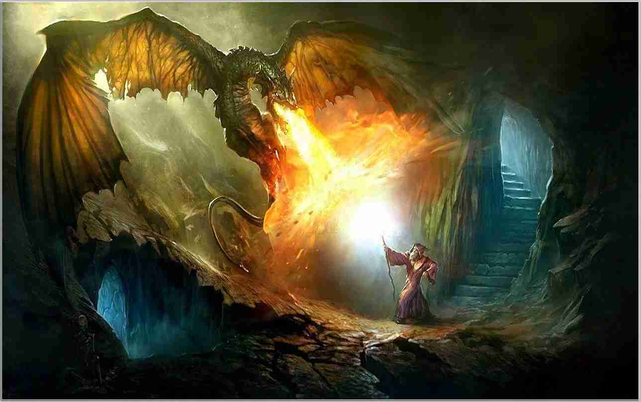 Darkest Dungeon Wallpapers In Ultra Hd - Wizard Vs Dragon Art , HD Wallpaper & Backgrounds