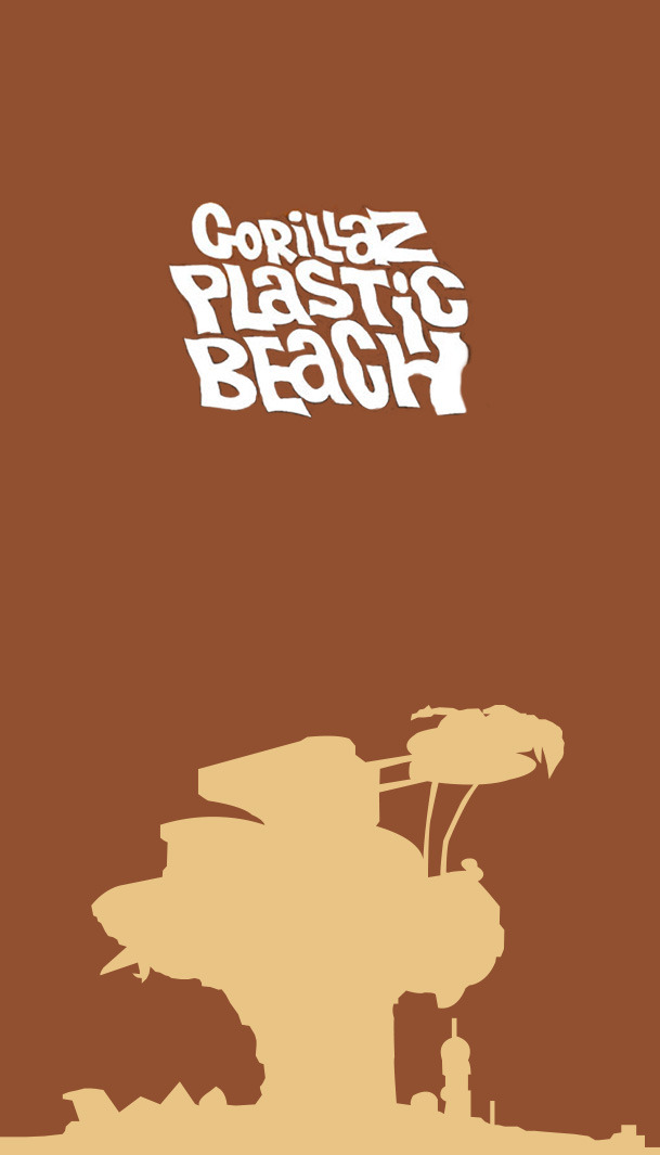 Wallpaper For Iphone “plastic Beach” Gorillaz - Gorillaz Plastic Beach Wallpaper Iphone , HD Wallpaper & Backgrounds