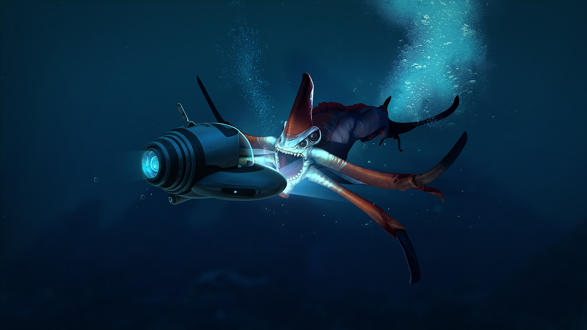 Subnautica Trading Card Wallpapers - Subnautica Reaper , HD Wallpaper & Backgrounds