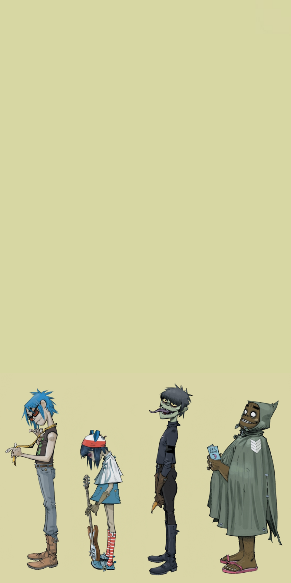 Band Lockscreens Gorillaz Lockscreens //requested By - 2d Noodle Russel Murdoc , HD Wallpaper & Backgrounds