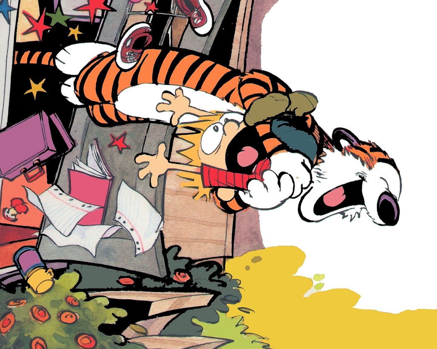 Posterhouzz Comics Calvin &amp - Calvin And Hobbes Greeting , HD Wallpaper & Backgrounds