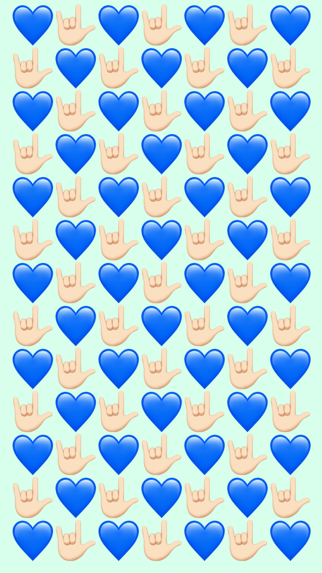 Iphone Blue Heart Emoji , HD Wallpaper & Backgrounds
