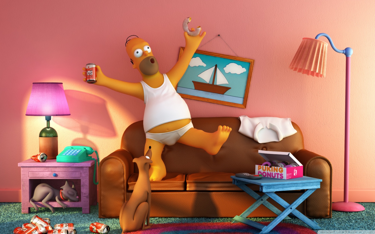 Homer Simpson Simpsons Apple , HD Wallpaper & Backgrounds