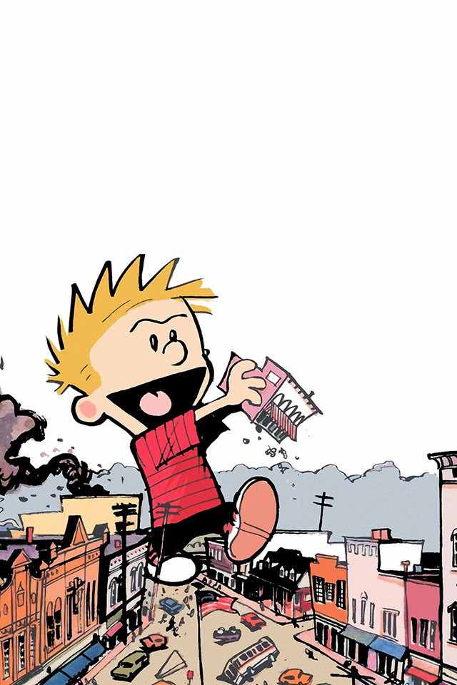 Com Apple Wallpaper Calvin And Hobbes Kingkong Iphone4 - Calvin And Hobbes , HD Wallpaper & Backgrounds