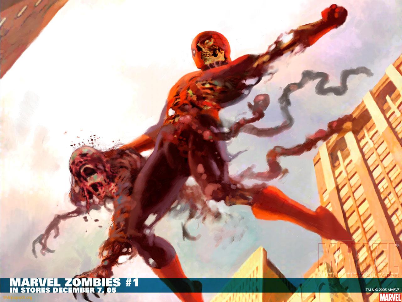 Zombie Spiderman Wallpaper - Marvel Zombies Cover Art , HD Wallpaper & Backgrounds