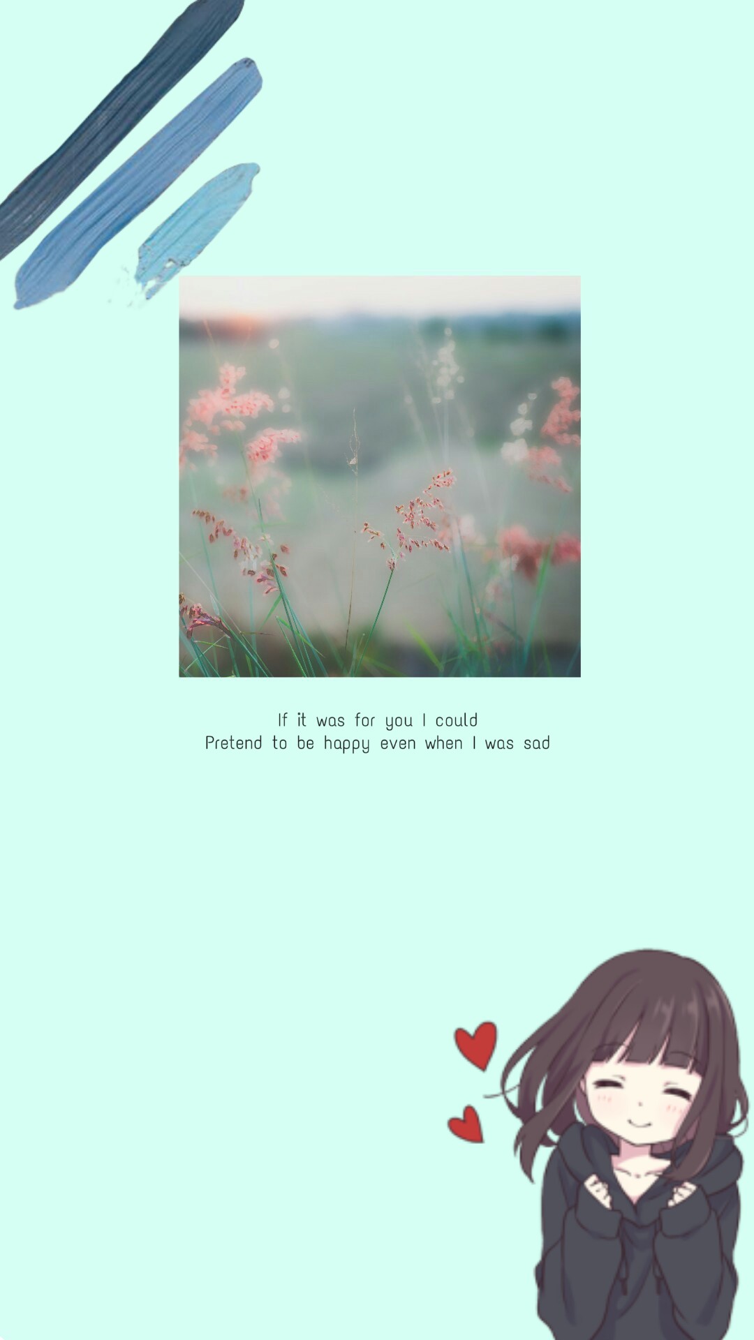 #anime #love #hurts #nature #blue #wallpaper - Cartoon , HD Wallpaper & Backgrounds