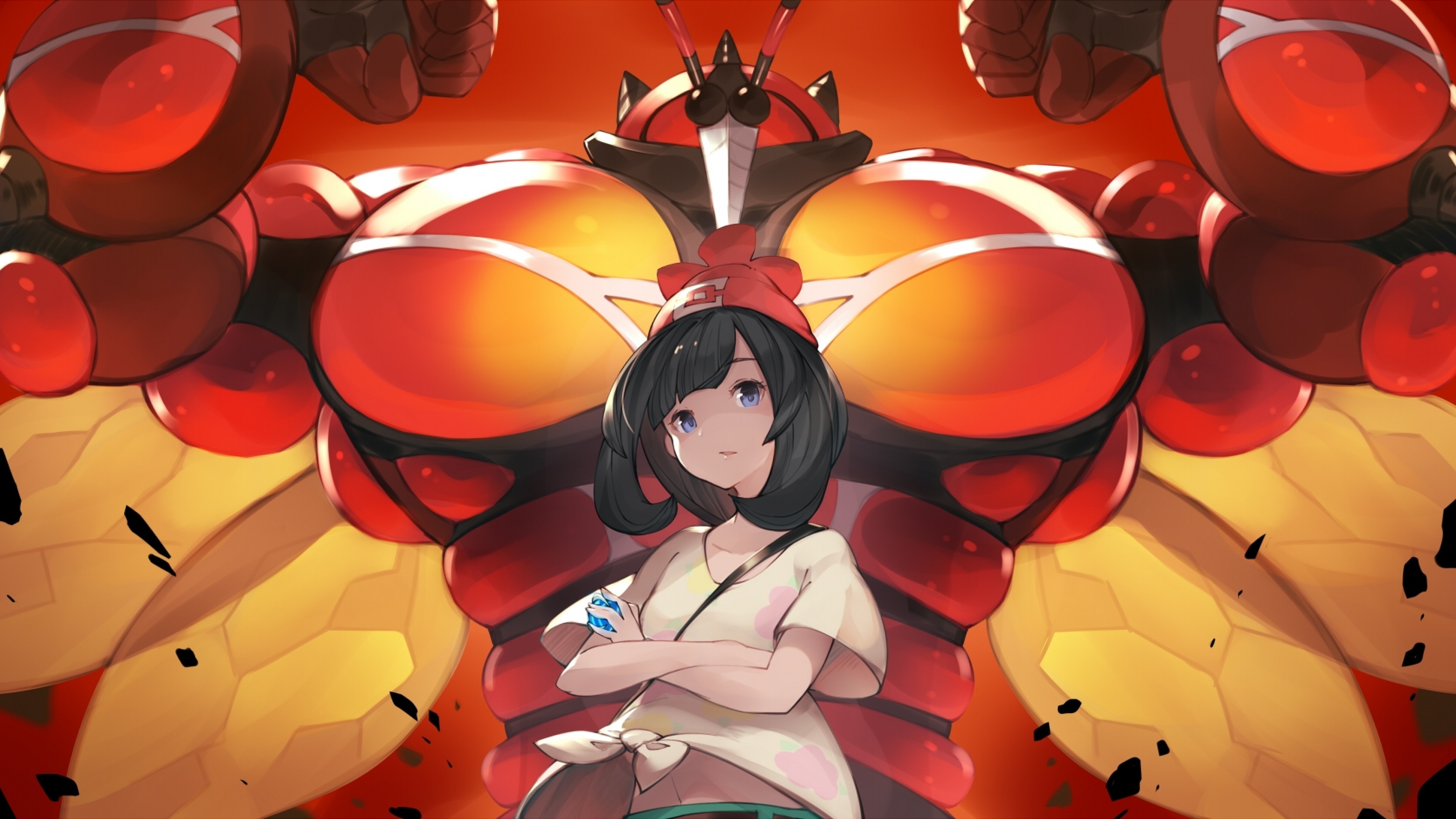 Pokemon Sun And Moon, Buzzwole, Trainer, Short Hair , HD Wallpaper & Backgrounds