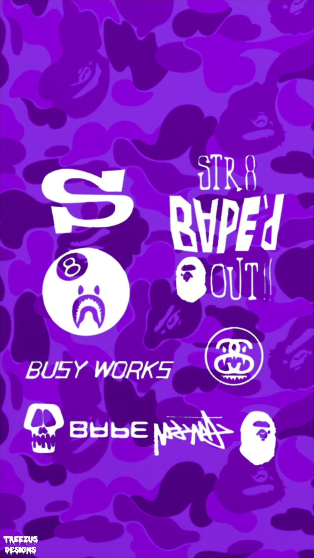 Stussy Bape Wallpaper 
 Data-src - Bape Stussy Ill Collaboration , HD Wallpaper & Backgrounds
